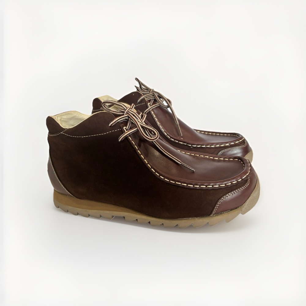 Steve Madden Leather Chukka Boots Brown Lace Casual Mens Size 12